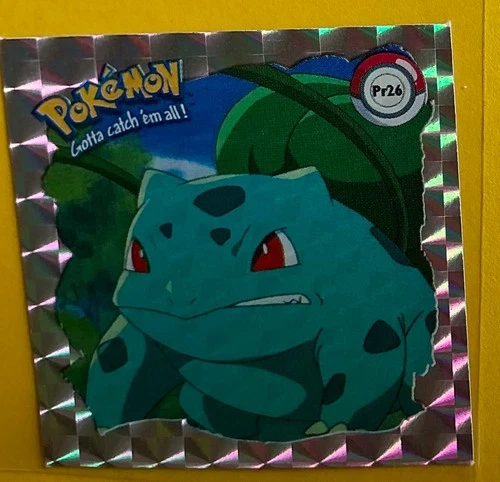 BULBASAUR 1999 POKEMON ARTBOX SERIES 1 SILVER PRISM HOLO STICKER NM