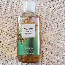 Bath  Body Works Waikiki Beach Coconut Shower Gel 10 fl oz Aloe Vitamin E USA