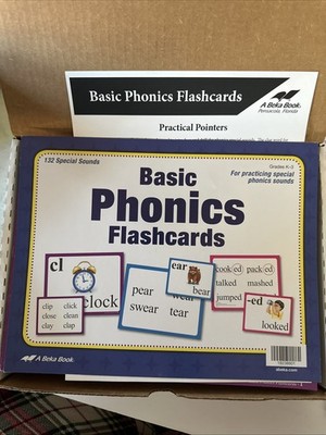Abeka Basic Phonics Flashcards Complete 1-132 Box Set Second Edition