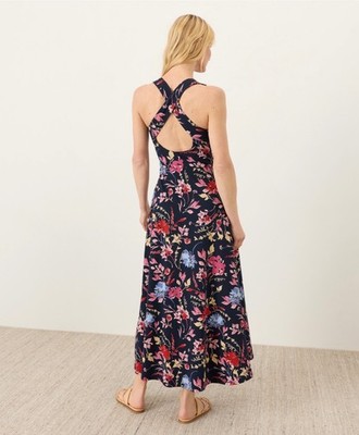 chinese dress ladies Pact Organic Cotton Women's Ruffled Maxi Dress Black at Amazon Women's  Clothing store