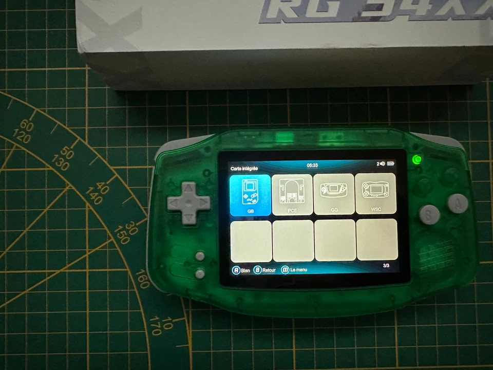 Console Anbernic RG34XX Verte Transparente 64Go (5000 Jeux) - Style GBA - Photo 4/4