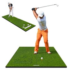 Dual-Mode Golf Hitting Putting Mat Indoor Outdoor Training Turf Dual func...