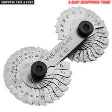 GRIP Thread Pitch Gauge 4-42 SAE .25-5.5MM Sizes Screw Tap Hole Tools 35428