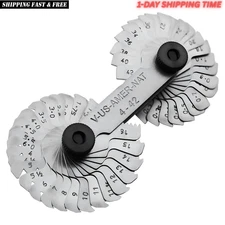 GRIP Thread Pitch Gauge 4-42 SAE .25-5.5MM Sizes Screw Tap Hole Tools 35428