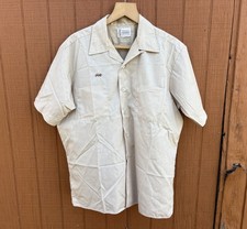 Vtg 50s 60s Rockabilly MCM Penney  s Loop Camp Collar Button Up Shirt Lion Logo