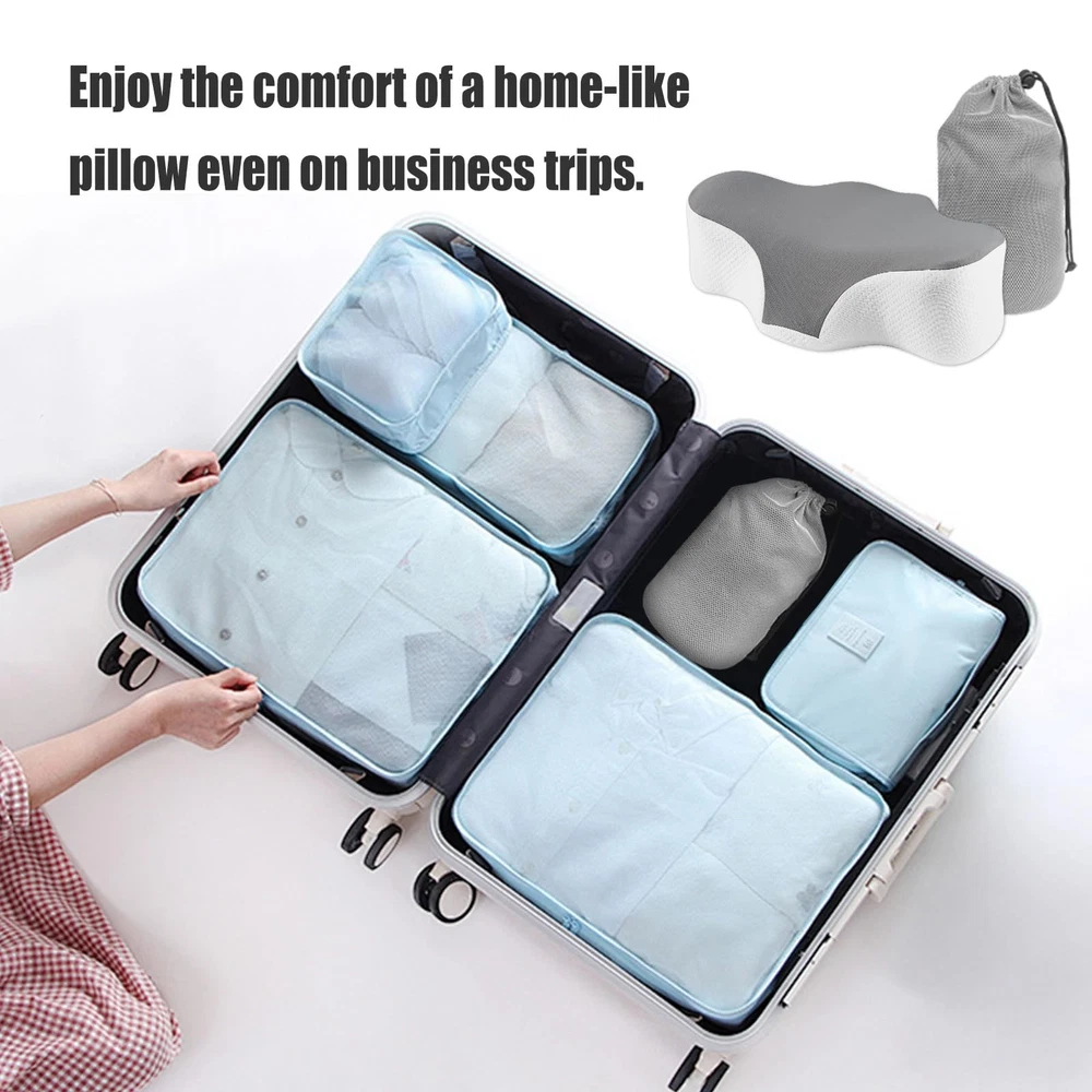 Travel Pillow for Sleeping,Cervical Neck Support Pillow for Neck Pain Relief,...