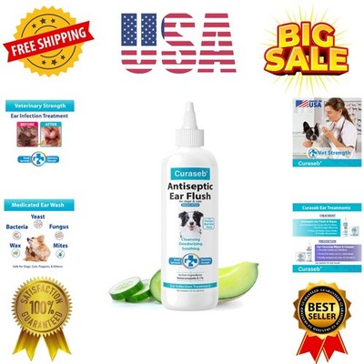 Curaseb Dog Ear Infection Treatment Solution   Soothes Itchy & Inflamed Ears ...