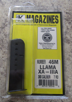 LLAMA XA-IIIA 3A MAGAZINE .380 Triple K 46m Mag clip 380 Blued 3A XA Micromax