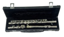Lazarro LZR120FL Closed Hole C Flute Student Model Nickel Plated with Case USED