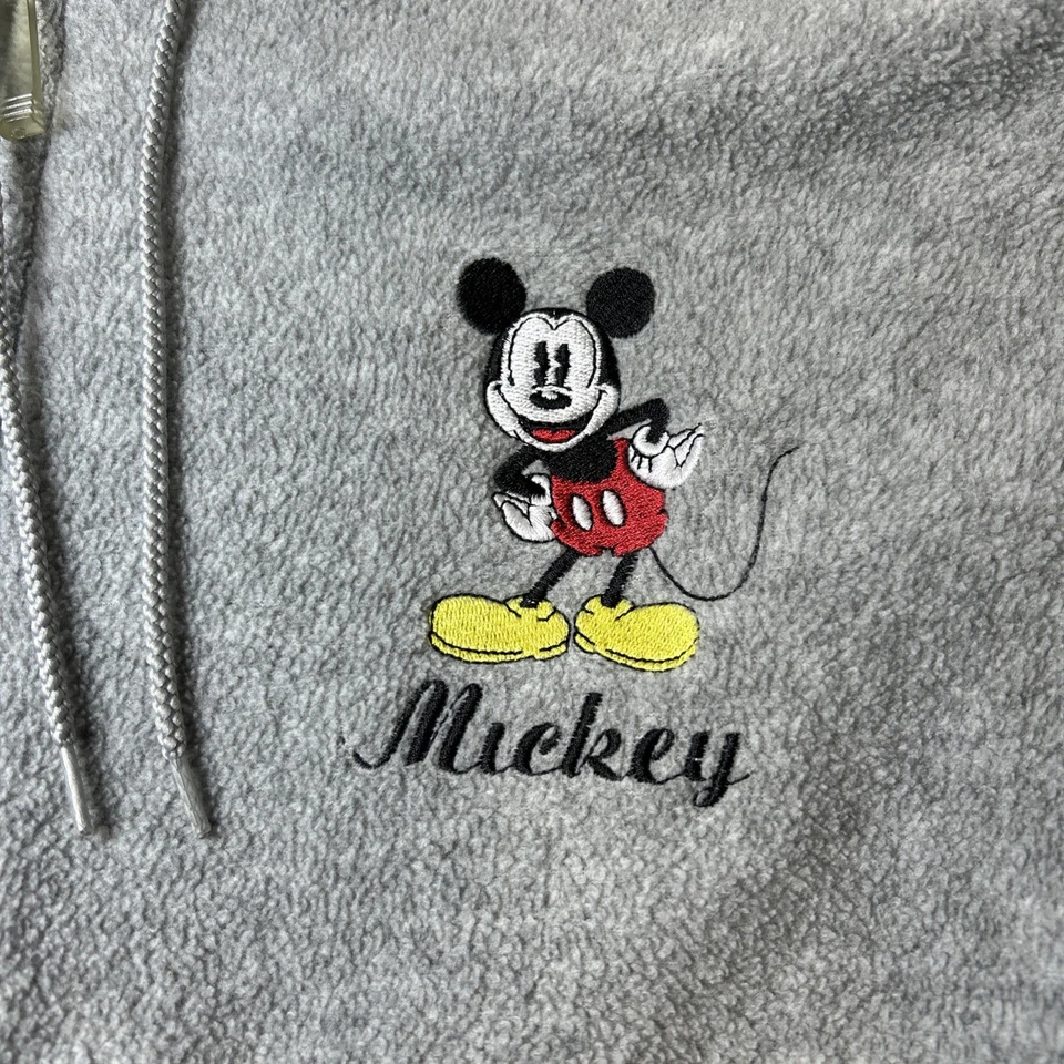 Disney Mickey Mouse Mujer’s 3XL Gris Cremallera Completa Polar Sudadera con Capucha Foto 3 de 4