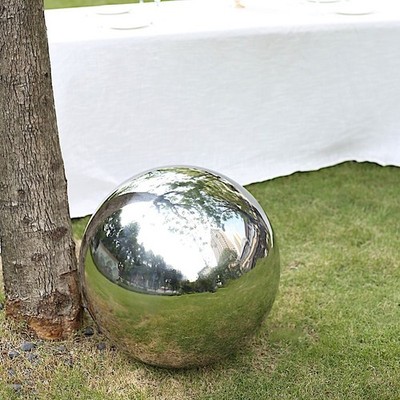 22'' SILVER Stainless Steel Gazing Globe Reflective MIRROR BALL Party Decorations