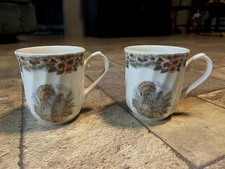 2 MYOTT Factory Archive Illustration QUEENS THANKSGIVING TURKEY MUG Churchill