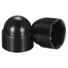Plastic Dome Bolt Nut Protection Hood Lids, M4/7mm Black 100pcs