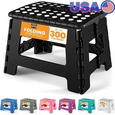 Heavy Duty Foldable Step Stool Portable Non-Slip Grip Space Saving Utility Stool