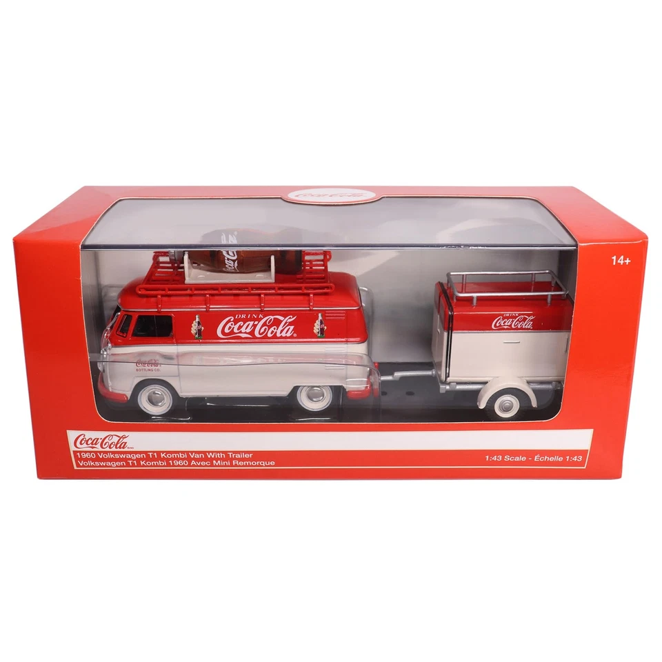 Coca-Cola Diecast Collectible | 1960 Volkswagen Kombi T1 with Trailer | 1:43 ... - Image 3 of 4