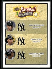 Alex Rodriguez Derek Jeter Robinson Cano 2008 Upper Deck Baseball Heroes #188