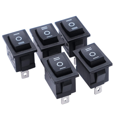 5Pcs Momentary Rocker Switch (On)-Off-(On) Toggle Power Snap-In SPDT 3 Pin AC 25