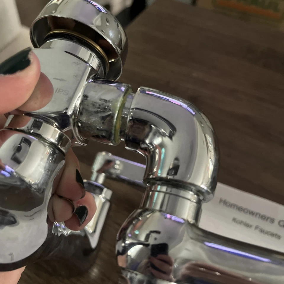 全新 Kohler 13625-CP 水槽龙头抛光镀铬 — 第 3/3 张图片