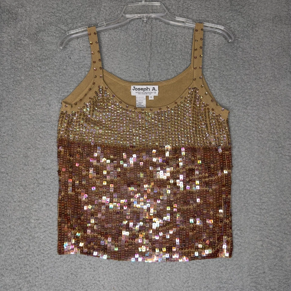 Vintage Joseph A. Womens Sequin Embellished Cardigan & Tank Top Set Size M - Image 3 of 4