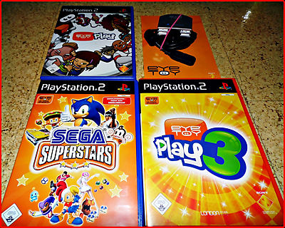 S2 3 EYETOY GAMES + CAM *100DERTE LUSTIGE BEWEGUNGSGAMES* SEGA SUPERSTARS