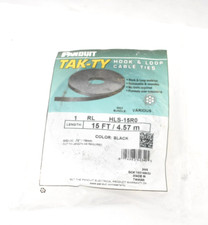 Panduit Tak-Ty Hook  Loop Cable Ties HLS-15R0 15' Black Finish Genuine OEM