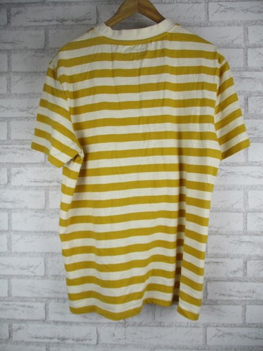 Guess Gue$$ mens tshirt top m yellow white stripe Tagged - Picture 6 of 7