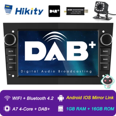HIKITY 7" Android 15 DAB+ Autoradio Für OPEL Astra H Zafira Corsa D Tigra GPS Navi WiFi