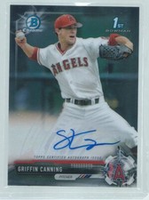 GRIFFIN CANNING 2017 BOWMAN CHROME 1ST ON CARD AUTO PROSPECT