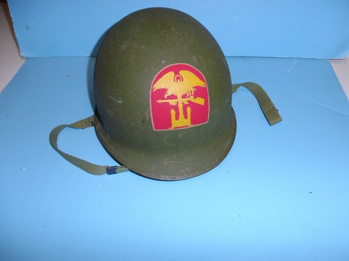 Olla de acero pintada a mano H32 Segunda Guerra Mundial Fuerzas de desembarco anfibio W11B - Imagen 1 de 2