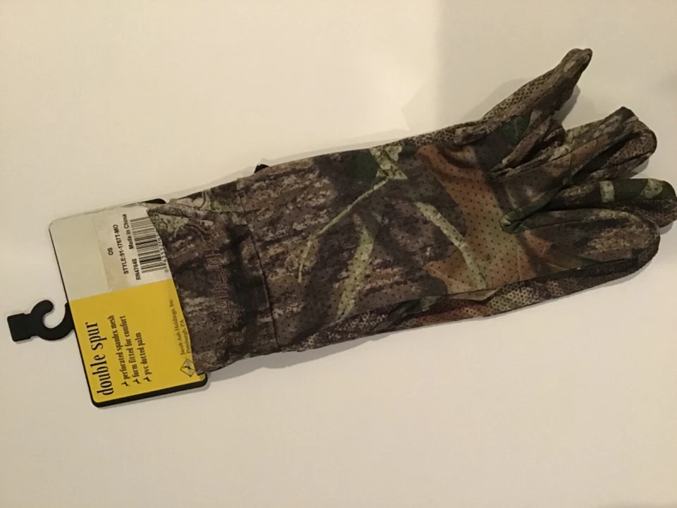 Hot Shot HEAT FACTOR X 1 doble espolón ROBLE MUSGO perforado spandex malla guantes OS Foto 2 de 2