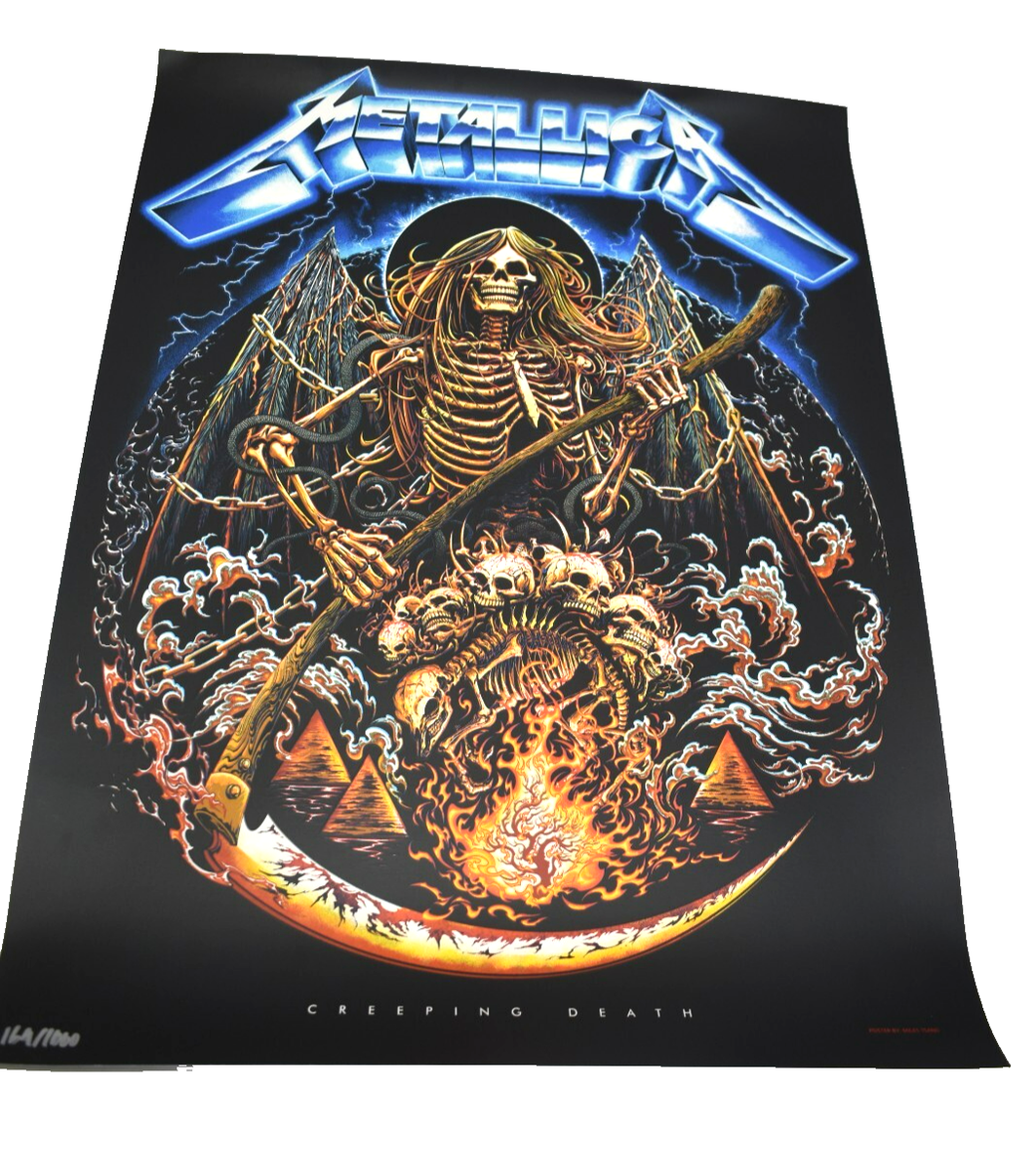 Metallica Miles Tsang Creeping Death Poster Ride Lightning 40th