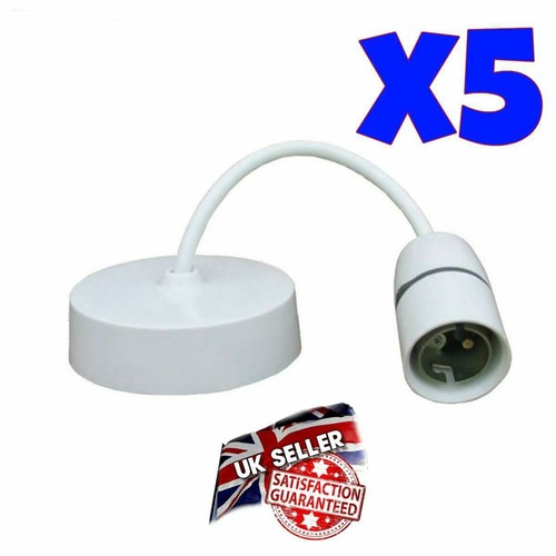 6" Inch PENDANT BC Ceiling Rose Light Bulb Bayonet Lamp Holder Push Fit 250V 6'' - 第 6/6 張圖片