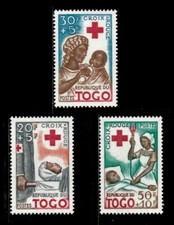 Togo 1959 - Red Cross, Medicine, Nurses - Set of 3v - Scott B12-14 - MNH
