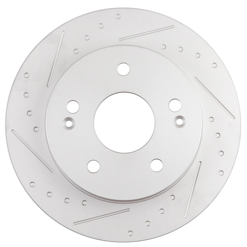 Front & Rear Drill Slot Brake Discs Rotors Kit For 2006-09 2010 2011 Honda Civic - Image 4 of 4