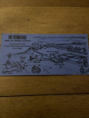 The Hermitage Home Of Andrew Jackson Ticket Stub With Map And Timeline