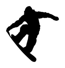 Snowboard Tail Grab Decal 1 4.25"x4.5" Choose Color