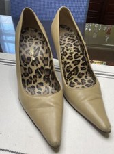 2003 Vintage DOLCE & GABBANA High Heels Tan Pointy Toe Size 38-1/2
