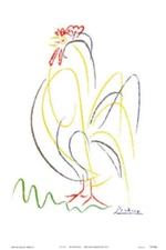 Rooster by Pablo Picasso Rare 2000 Collograph Art Print 40x26