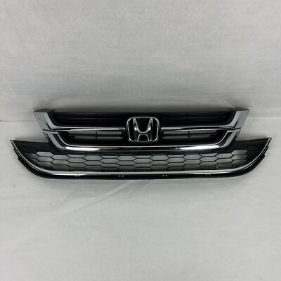 72ki　XXL 2010 2011 Honda CR-V Front Upper Grille Assembly Royal Blue Chrome