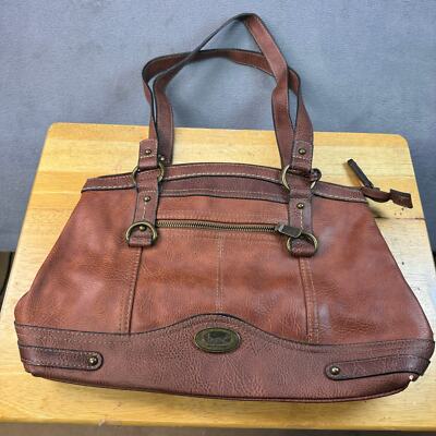 BOC Born Concept Brown/Tan Medium Vegan Leather Shoulder Bag