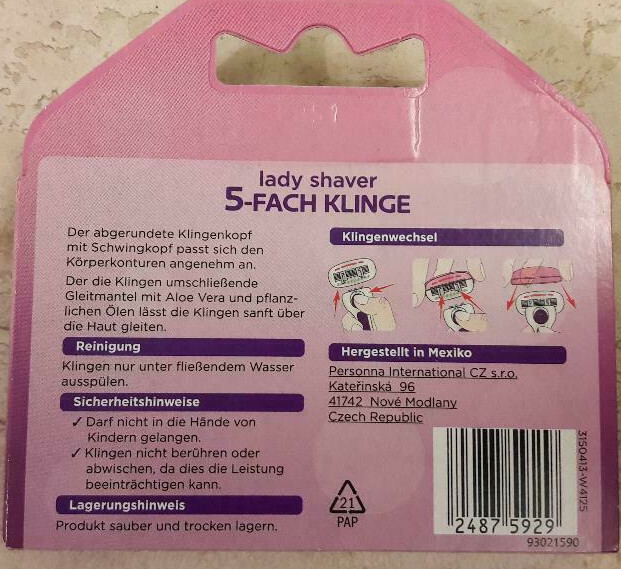 Halo 5 Lady Shaver Damen Rasierklingen 5 klingen system - 12 stück - neu