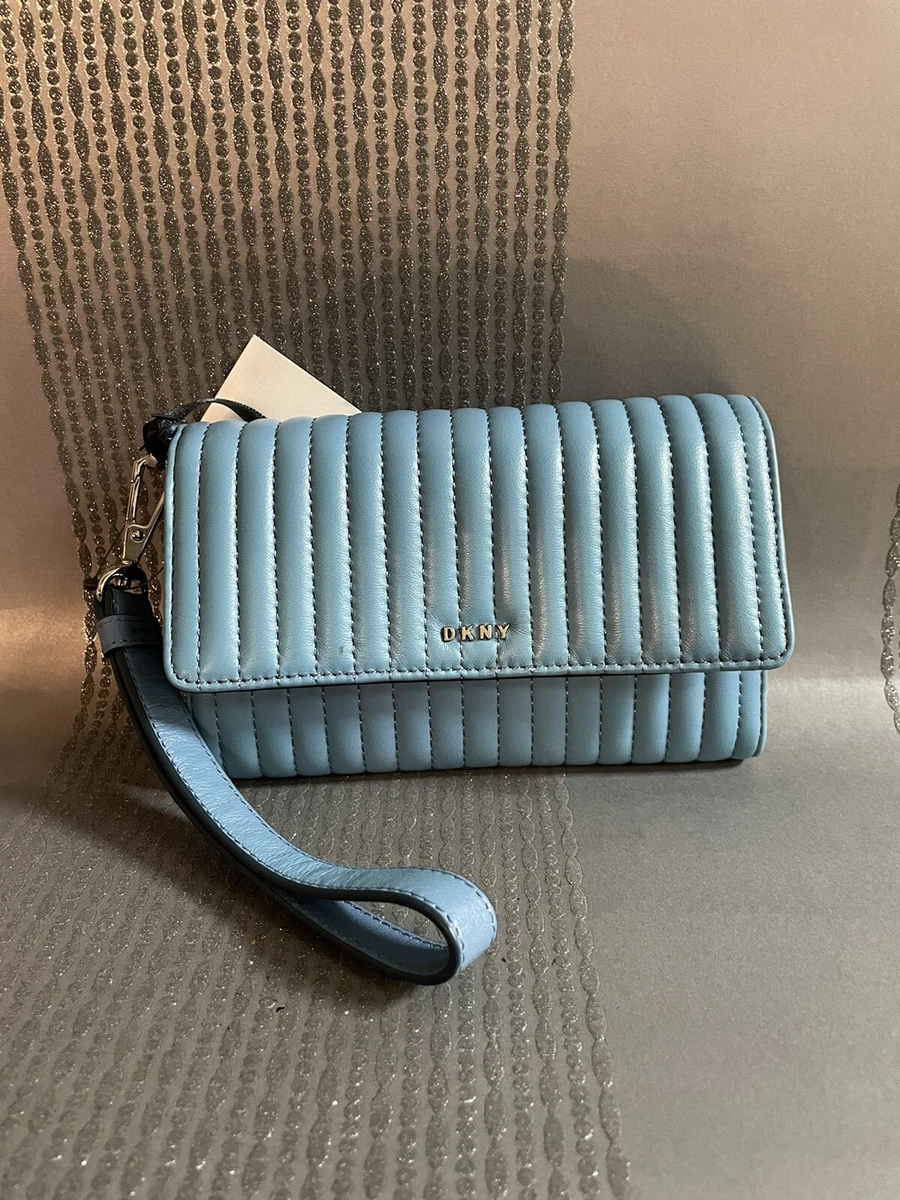 DKNY DONNA KAREN NEW YORK BLUE Designer WRISTLET Purse