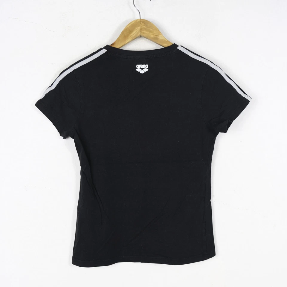 Maglia Arena Taglia S Donna Logo Comodo Cotone Pratico Tinta Unita Nero Woman - Imagen 4 de 4