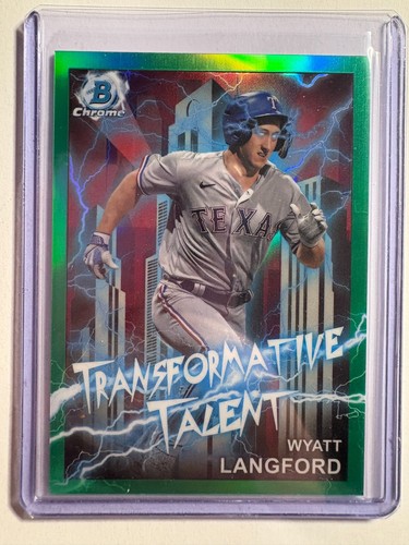 K325,383- 2023 Bowman Chrome Transformative Talent Green #TT18 Wyatt Langford/99