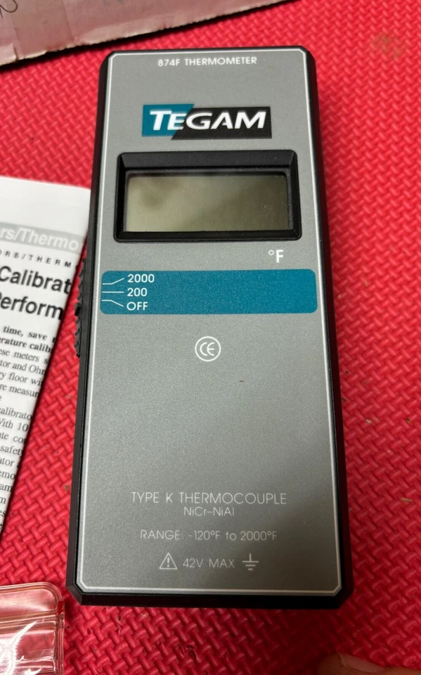 TEGAM типа K термопара NiCr-NiAI - 874F термометр, -120 ° до 2000 ° - изящный - Изображение 2 из 4