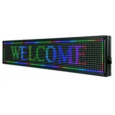 LED Display with WiFi Full Color Sign 40“ x 8“ Scrolling Huge Bright Advertising