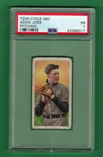 1909-11 T206 CYCLE 460 BACK ADDIE JOSS PITCHING PSA 1 POOR