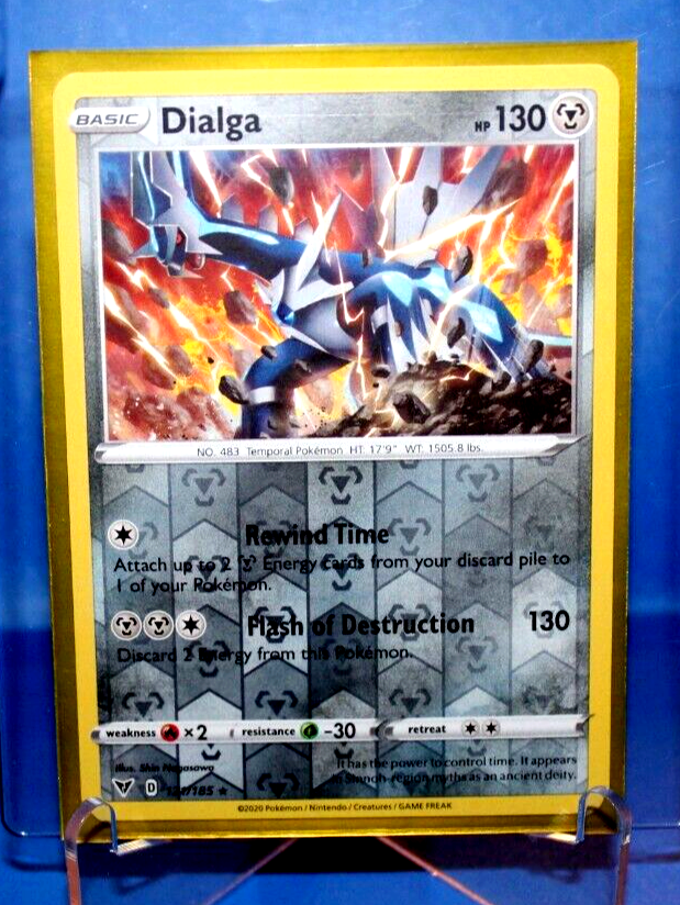 Dialga HP130 2020 Reverse Holo Collectible Pokemon Trading Card No. 121