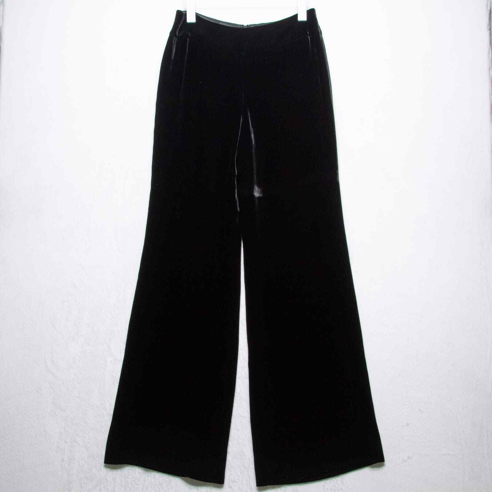 Ann Taylor Wide Leg Velvet Pants Rayon Silk Class… - image 1