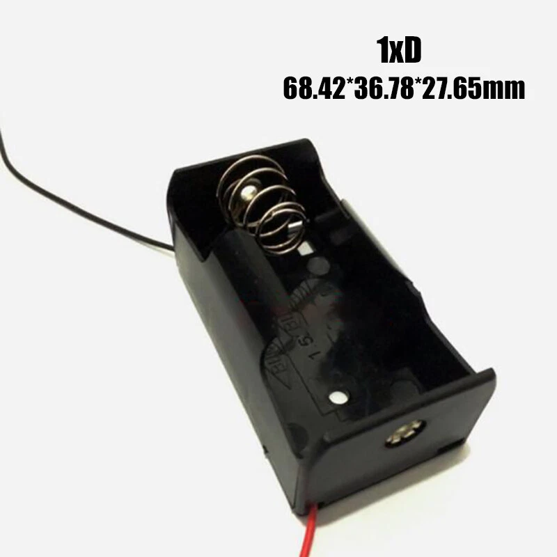 Battery Holder 1 2 3 4 6 8 x D / C / AA / AAA Black Cell Open Box With Wire - Image 3 of 4